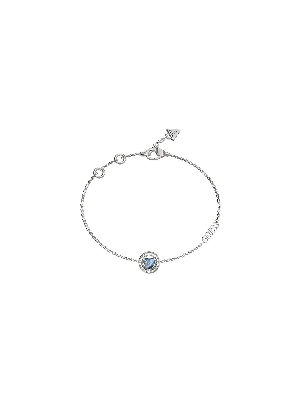 Guess Delicato bracciale in acciaio con zirconi M`ama Non M`ama JUBB04668JWRHLS - Lunghezza: 21 cm donna