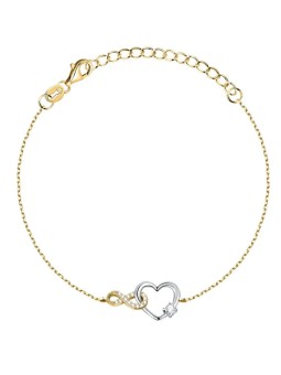 La Petite Story Bellissimo bracciale bicolore Infinito e Cuore Argento LPS05AWV77 donna