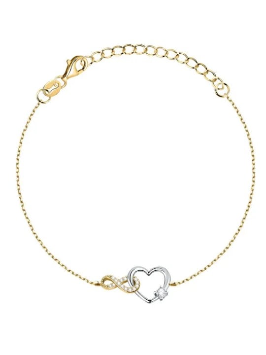La Petite Story Bellissimo bracciale bicolore Infinito e Cuore Argento LPS05AWV77 donna