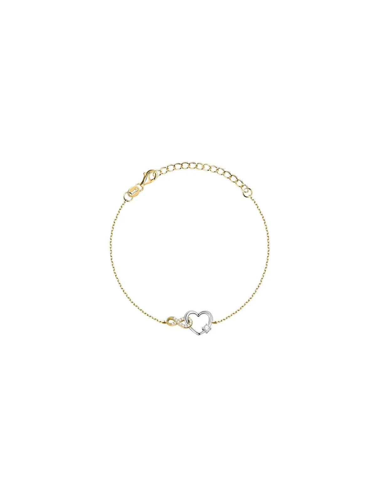 La Petite Story Bellissimo bracciale bicolore Infinito e Cuore Argento LPS05AWV77 donna