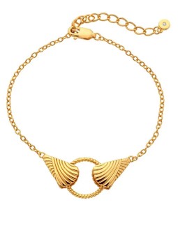 Hot Diamonds Bracciale placcato oro con diamante autentico Golden Edit Hope DL705 donna