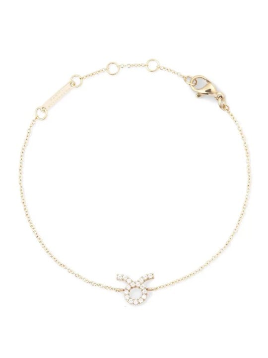 Daniel Wellington Bracciale a catena placcato oro con cristallo zodiacale del Toro DW00400908 donna