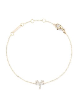 Daniel Wellington Bracciale a catena placcato oro Ariete Cristallo Zodiaco DW00400907 donna