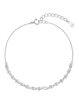 Evolution Group Bracciale in argento scintillante con zirconi trasparenti 13031.1 donna
