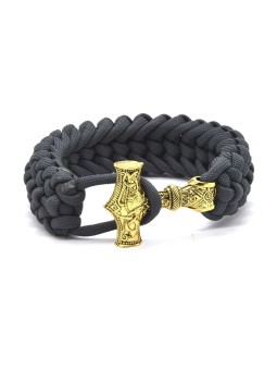 Cordell Braccialetto paracord grigio Martello di Thor - Mjoelnir uomo
