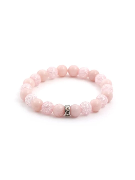 Agato Bracciale di perle in giadeite e cristallo sintetico MINK04/17 da donna