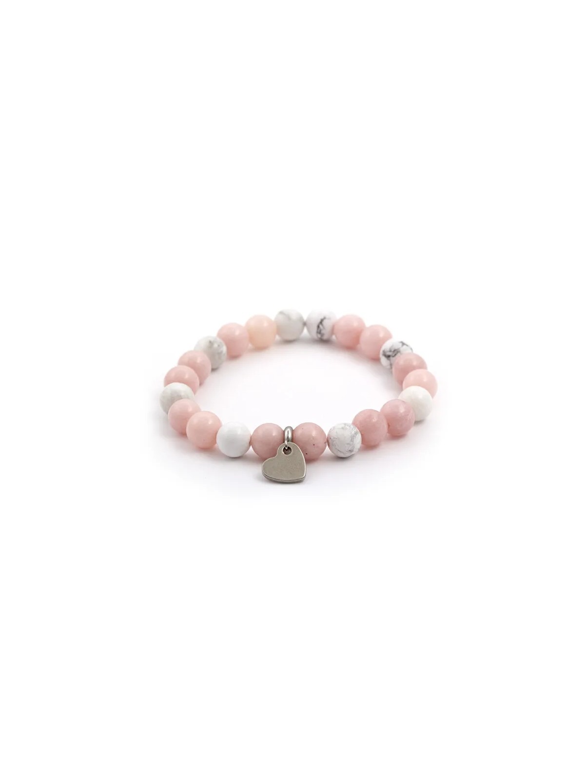 Agato Bracciale con perline di giada e howlite MINK05/17 donna