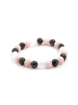 Agato Bracciale di perline in giadeite, cristallo e labradorite MINK09/17 donna