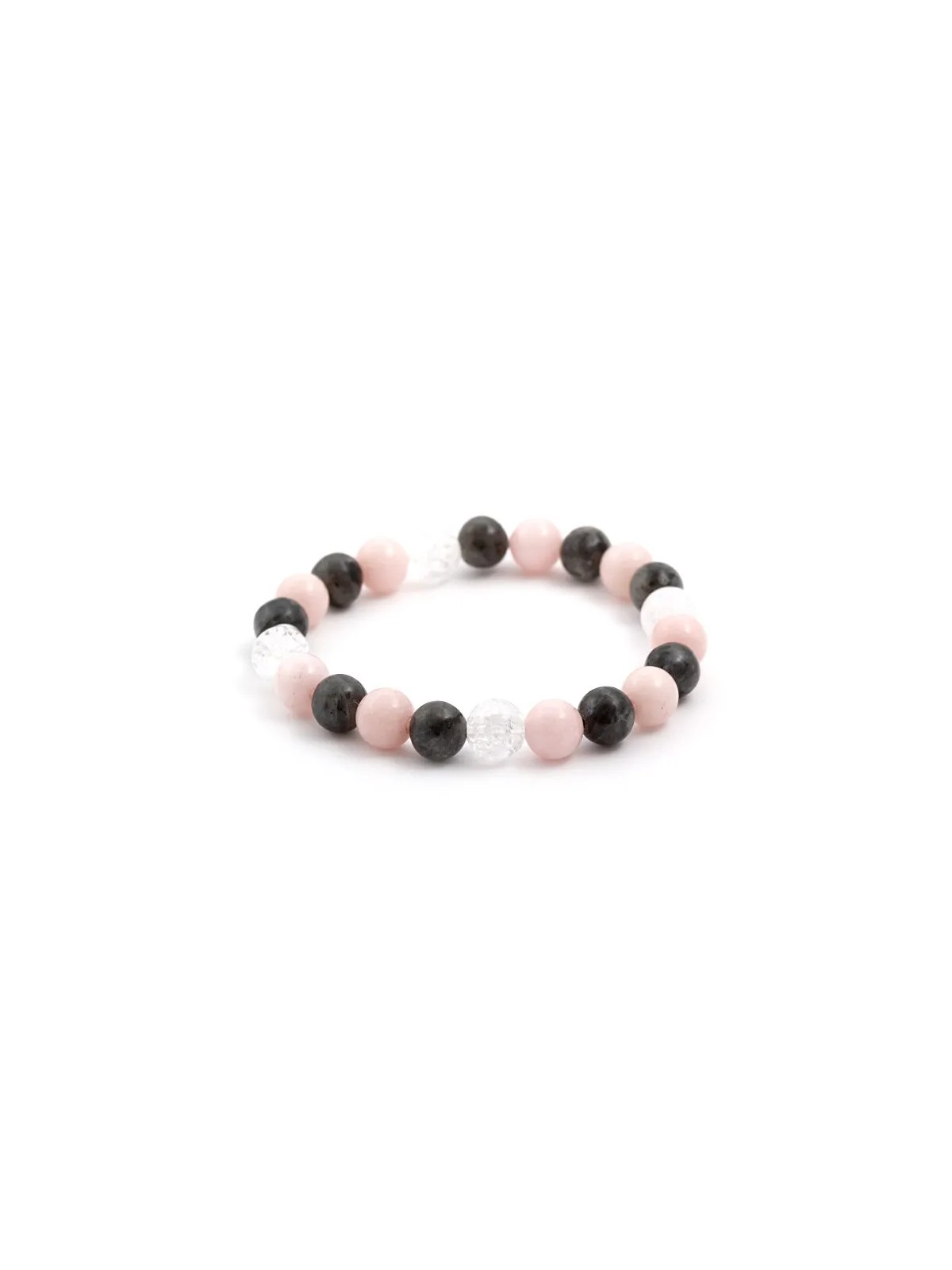 Agato Bracciale di perline in giadeite, cristallo e labradorite MINK09/17 donna