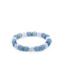 Agato Bracciale in giada malese e perline di cristallo MINK105/17 donna