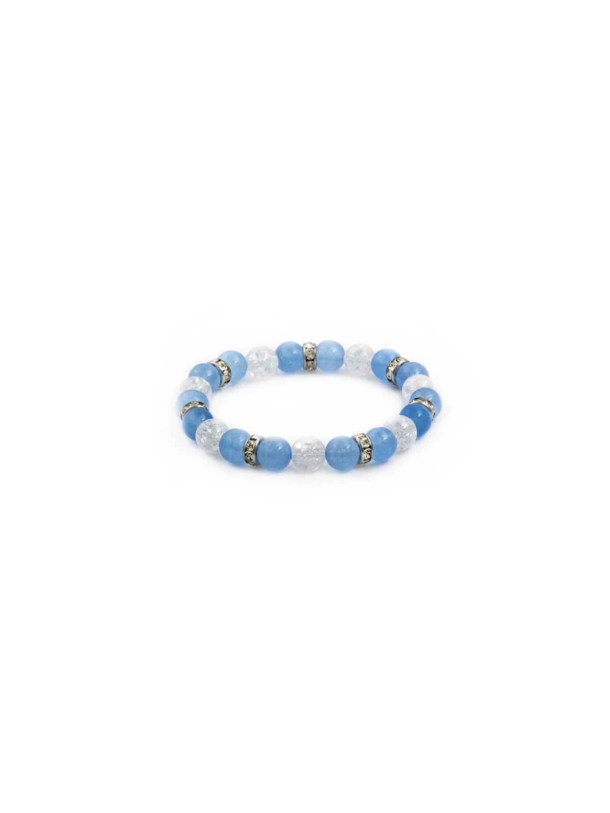 Agato Bracciale in giada malese e perline di cristallo MINK105/17 donna
