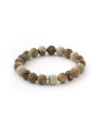 Agato Bracciale con perline di diaspro MINK108 - Lunghezza: 19 cm donna