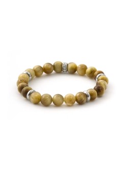 Agato Bracciale di perline in occhio di tigre solare MINK109/17 donna
