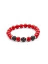 Agato Bracciale di perline in pietra lavaca e howlite MINK22/17 donna