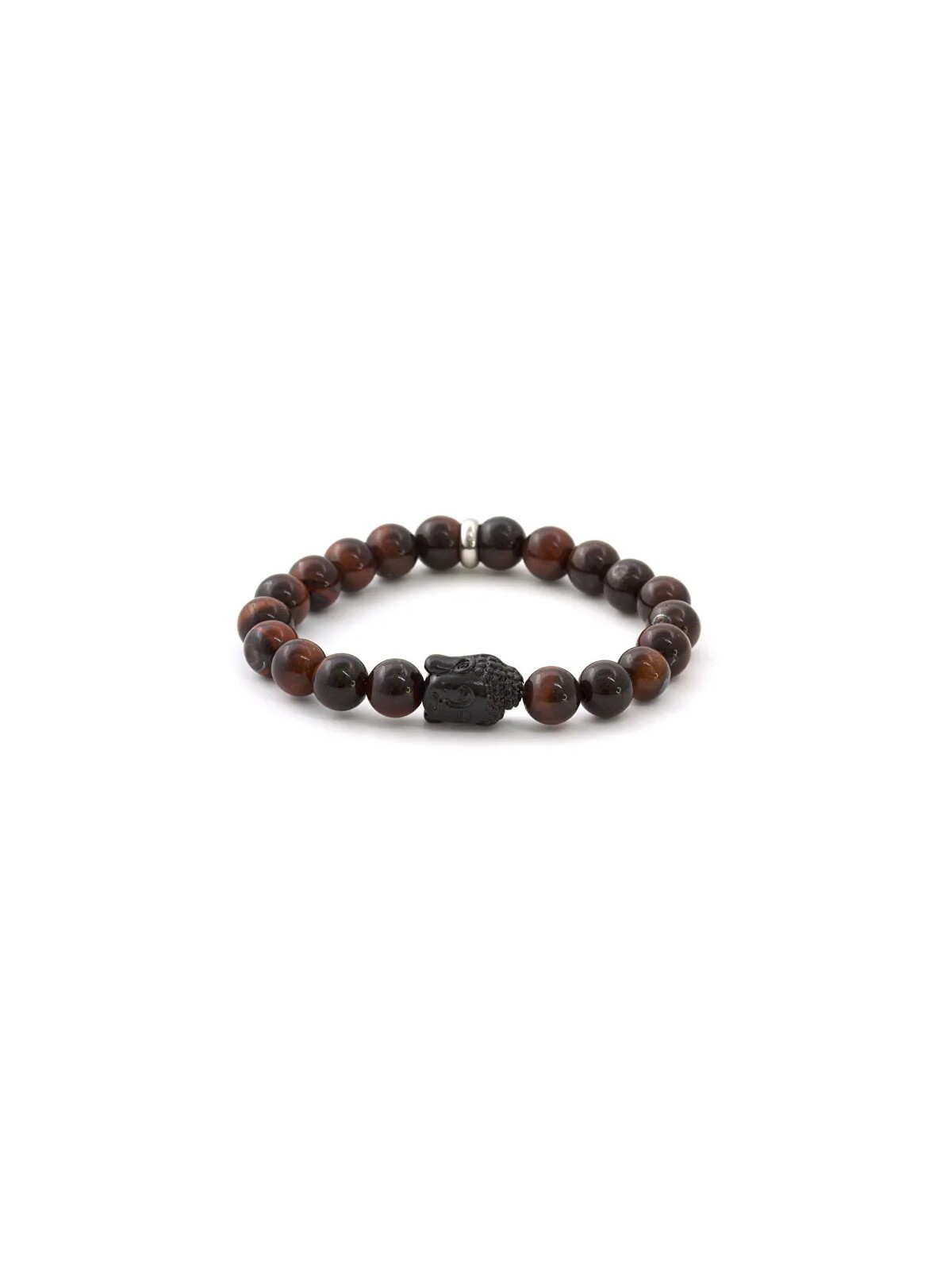 Agato Bracciale con perline di occhio di tigre MINK114 - Lunghezza: 19 cm donna