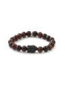 Agato Bracciale con perline di occhio di tigre MINK114 - Lunghezza: 19 cm donna