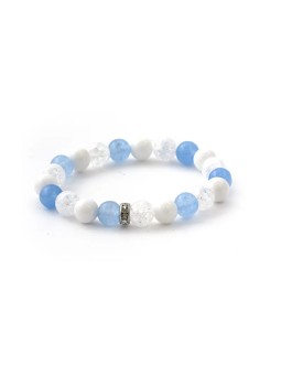 Agato Bracciale di perline di giada, giada e cristallo MINK119/17 donna