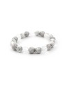 Agato Bracciale di perline in howlite, giada e cristallo MINK124/18 donna