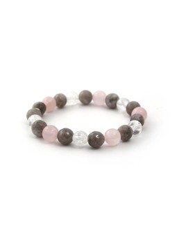 Agato Bracciale di perline di rosmarino, giada e cristallo MINK125/17 donna