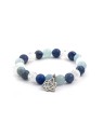 Agato Bracciale di perline in acquamarina, avventurina e cristallo MINK40/17 donna