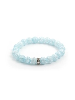 Agato Bracciale con perline in cristallo azzurro MINK45/17 donna