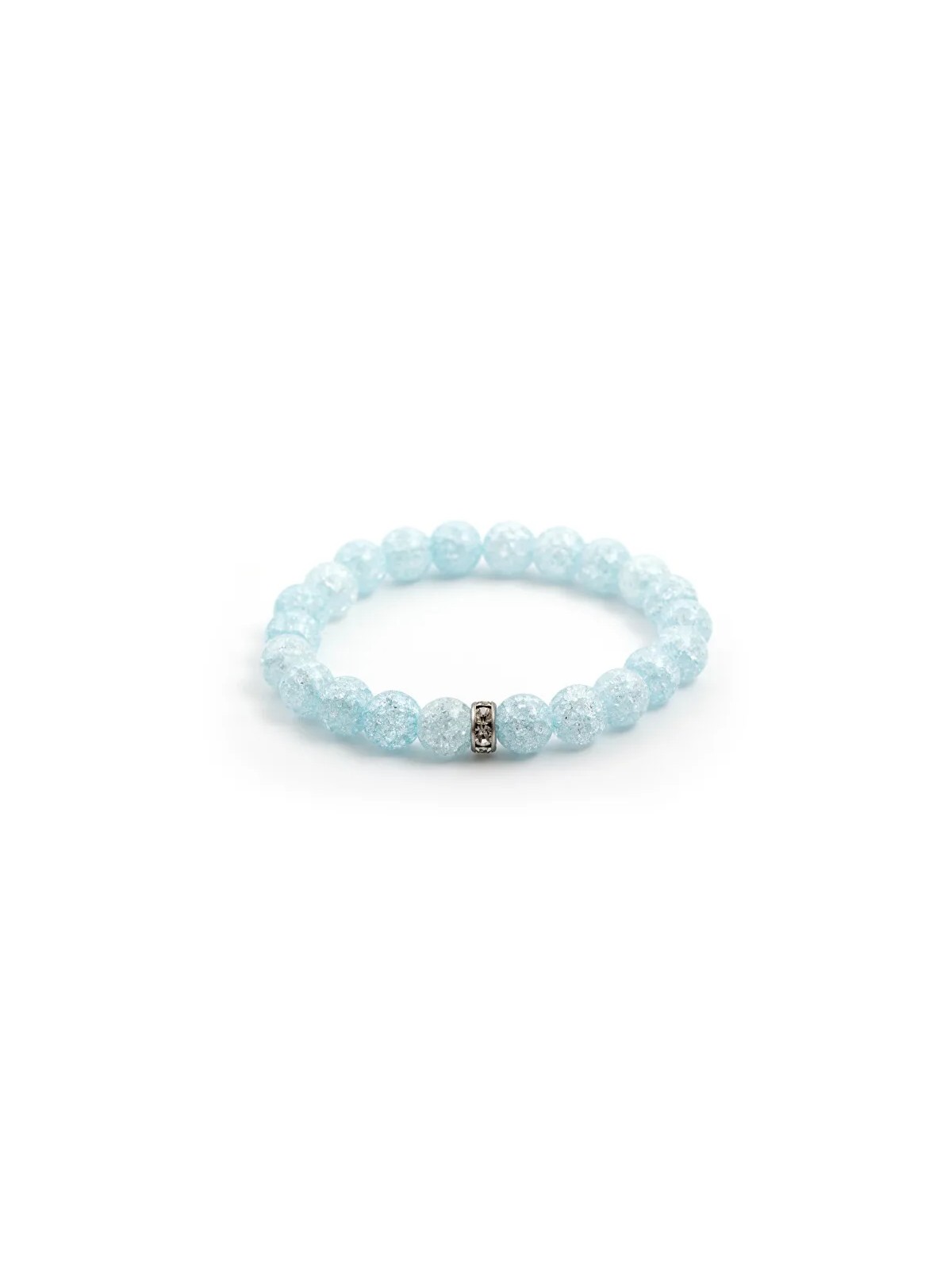 Agato Bracciale con perline in cristallo azzurro MINK45/17 donna