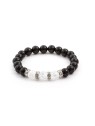 Agato Bracciale di perline in onice e cristallo MINK51/17 donna