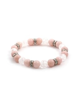 Agato Bracciale in giadeite e perline di cristallo MINK67/18 donna