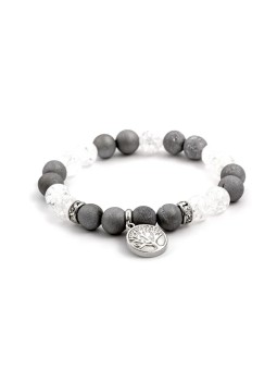 Agato Bracciale in agata e perline di cristallo MINK76/17 donna