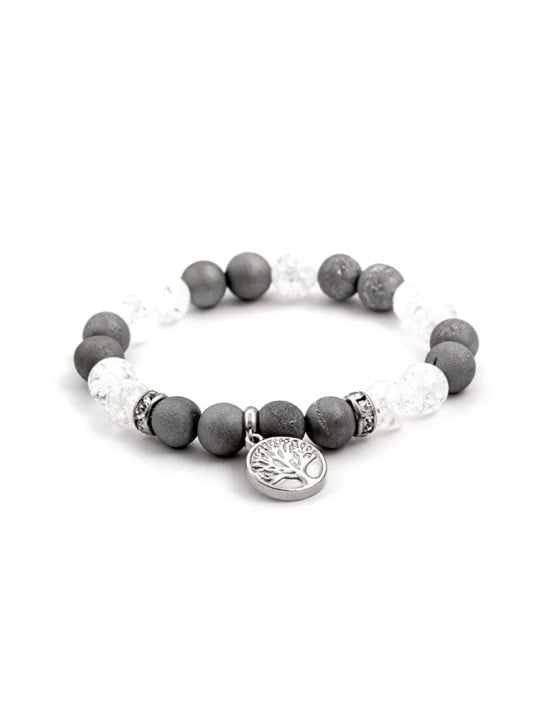 Agato Bracciale in agata e perline di cristallo MINK76/17 donna