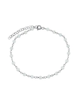 Silvego Bracciale in argento con pietra di luna Arika autentica da 3 mm INS1002BMS donna