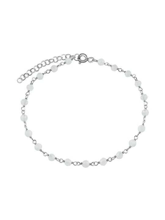 Silvego Bracciale in argento con pietra di luna Arika autentica da 3 mm INS1002BMS donna