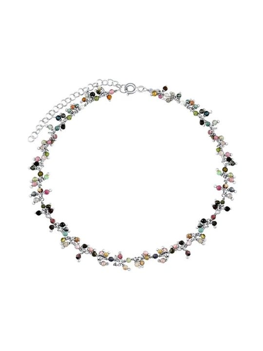 Silvego Bracciale in argento con vera tormalina di Berna 3 mm INS1014BMTS donna