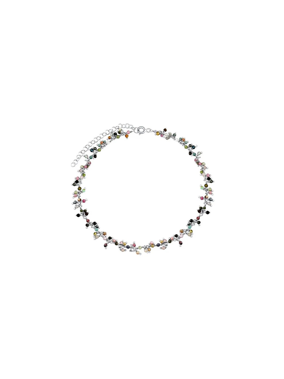 Silvego Bracciale in argento con vera tormalina di Berna 3 mm INS1014BMTS donna