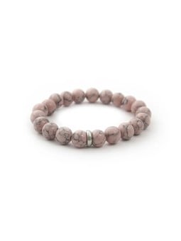 Agato Braccialetto di perline in howlite rosa MINK38/17 donna