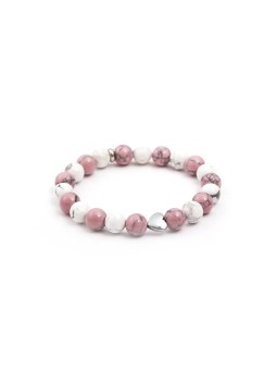 Agato Braccialetto di perline in howlite MINK91/17 donna