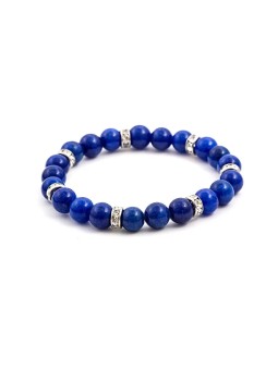 Agato Bracciale con perline di giada blu MINK71/18 donna
