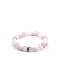Agato Bracciale in giadeite e perline di cristallo MINK104/17 donna