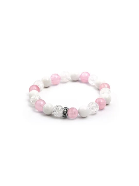 Agato Bracciale in giadeite e perline di cristallo MINK104/17 donna