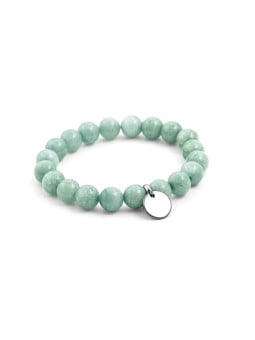 Agato Bracciale di perline in giada malese verde MINK32/17 donna