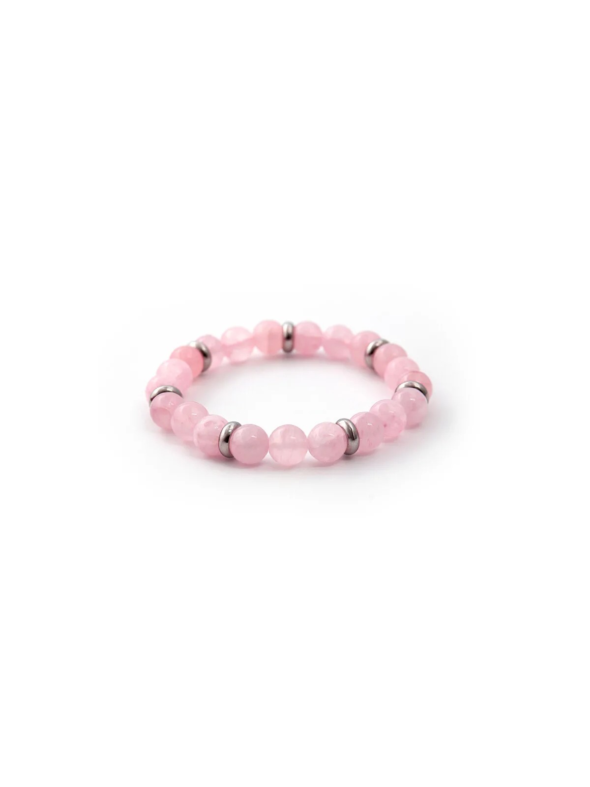 Agato Bracciale con perline di giada rosa MINK33/17 donna
