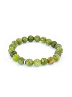 Bracciale con perline di giadeite e agato MINK133/17 donna
