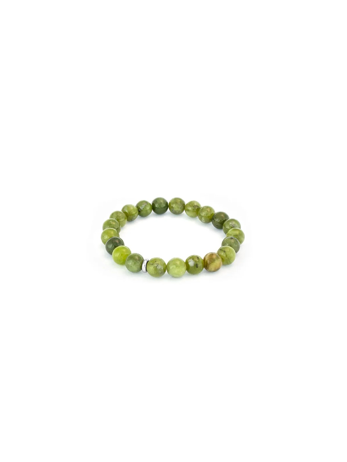 Bracciale con perline di giadeite e agato MINK133/17 donna