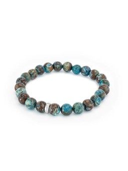 Bracciale con perline di agato e diaspro MINK129/20 donna