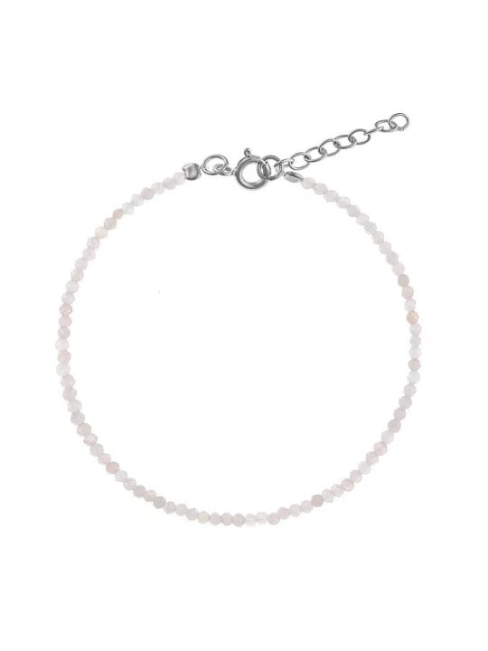 AGAIN Gioielli Bracciale con perline di pietra di luna rosa AJKNR009 donna