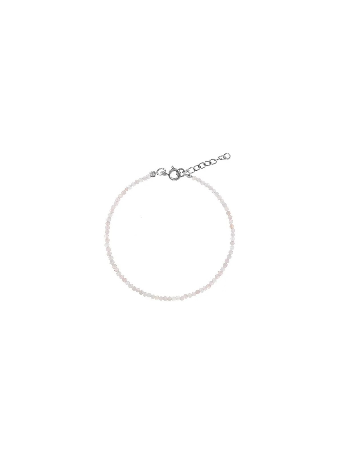 AGAIN Gioielli Bracciale con perline di pietra di luna rosa AJKNR009 donna