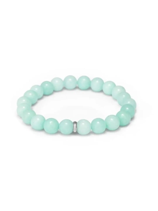 Agato Bracciale con perline di giada MINK143/17 donna