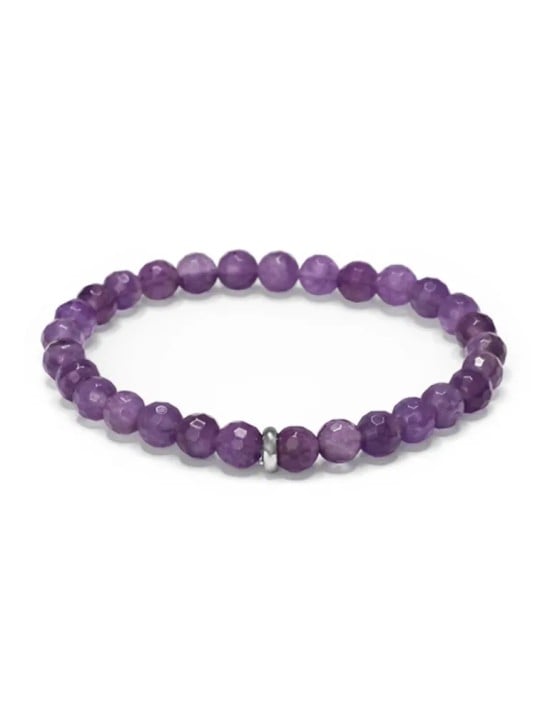 Agato Bracciale con perline di ametista MINK153/17 donna