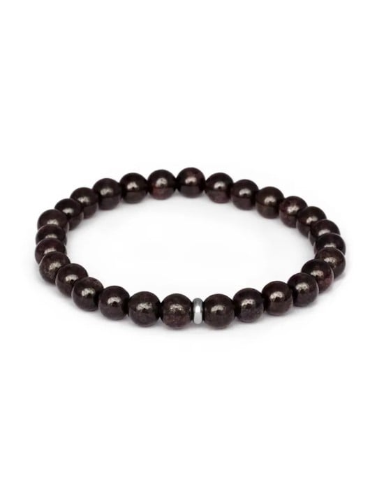 Agato Bracciale con perline di granato MINK154/17 donna