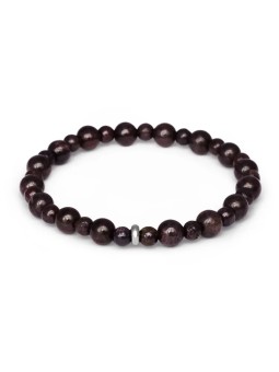 Agato Bracciale con perline di granato MINK155/17 donna